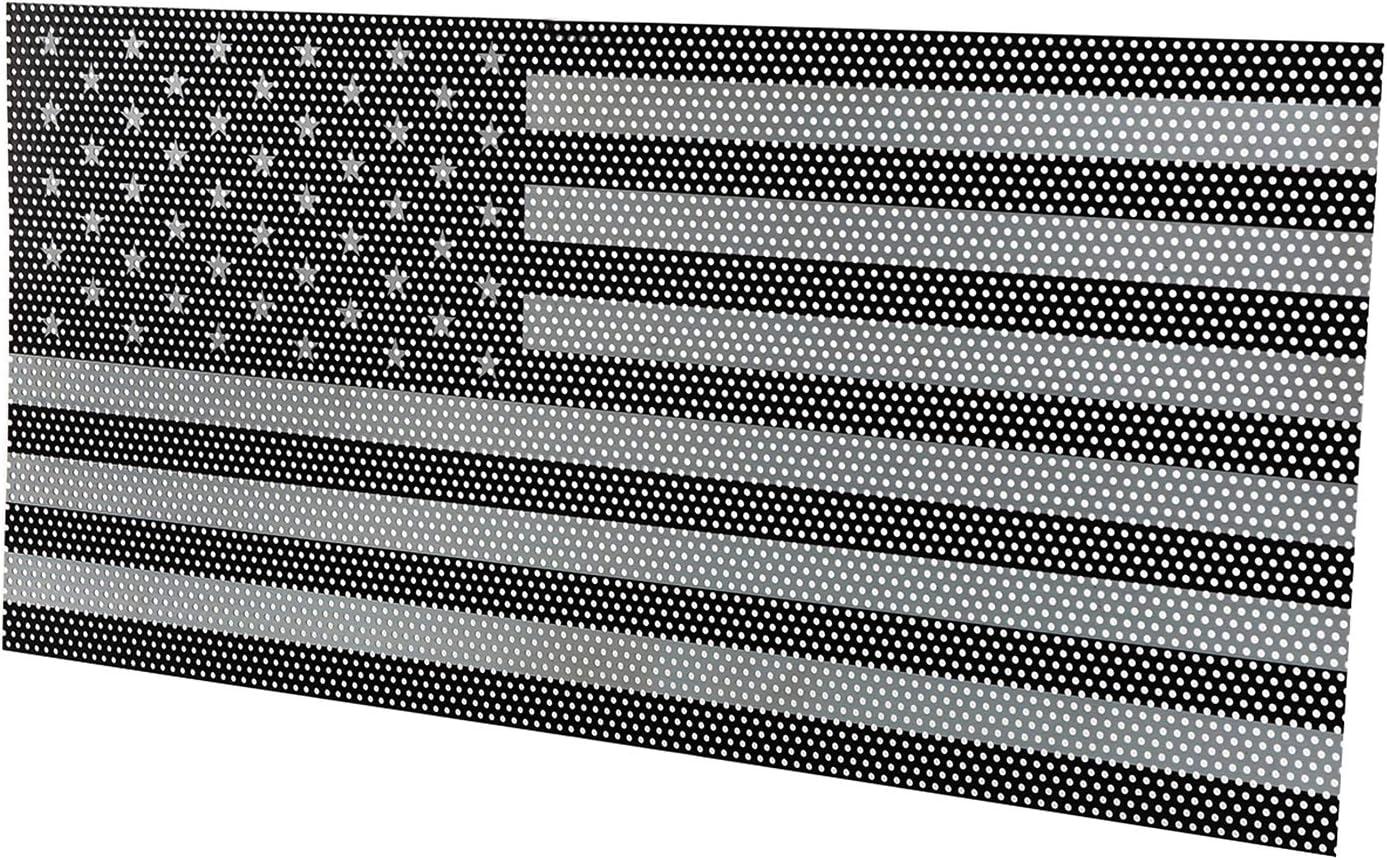 imageHooke Road Front Mesh Grill Insert for Jeep Gladiator JTJeep Wrangler JL 2018 2019 2020 2021 2022 2023 2024 2025  Faded White ampamp Black US Flag
