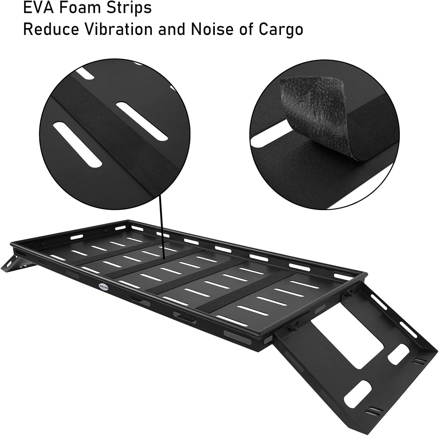 imageHooke Road Rear Trunk Cargo Rack Basket Tray for 20072025 Jeep Wrangler JK JL 4Door Hardtops Sturdy Steel Shelf for Camping Trip Gear