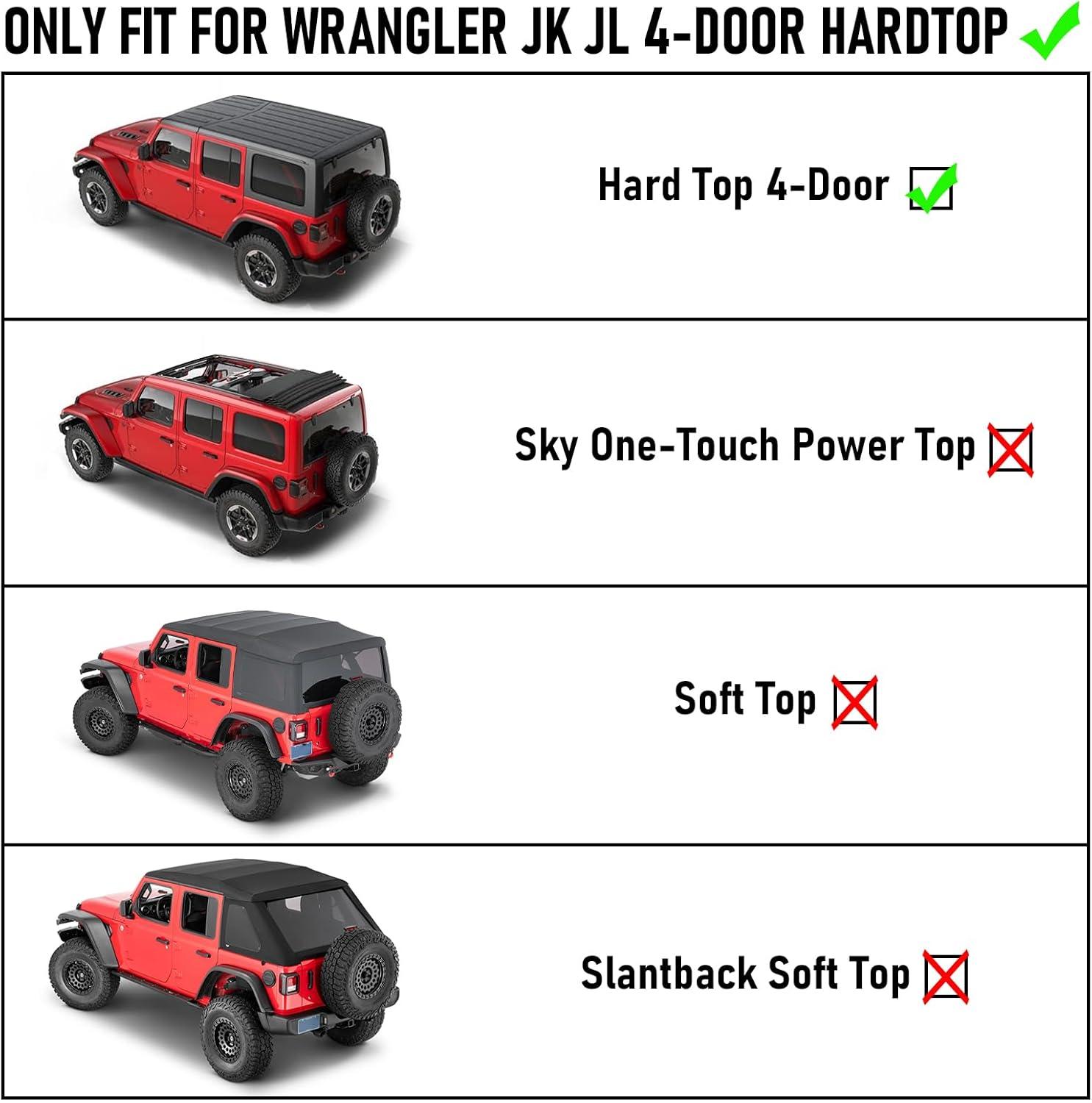 imageHooke Road Rear Trunk Cargo Rack Basket Tray for 20072025 Jeep Wrangler JK JL 4Door Hardtops Sturdy Steel Shelf for Camping Trip Gear