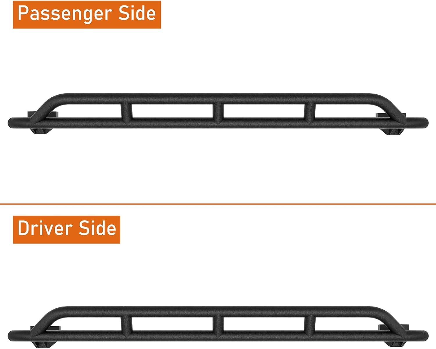 imageHooke Road Wrangler JK Rock Slider Nerf Bars Running Boards for 20072018 Jeep Wrangler JK Unlimited 4 Door Pair