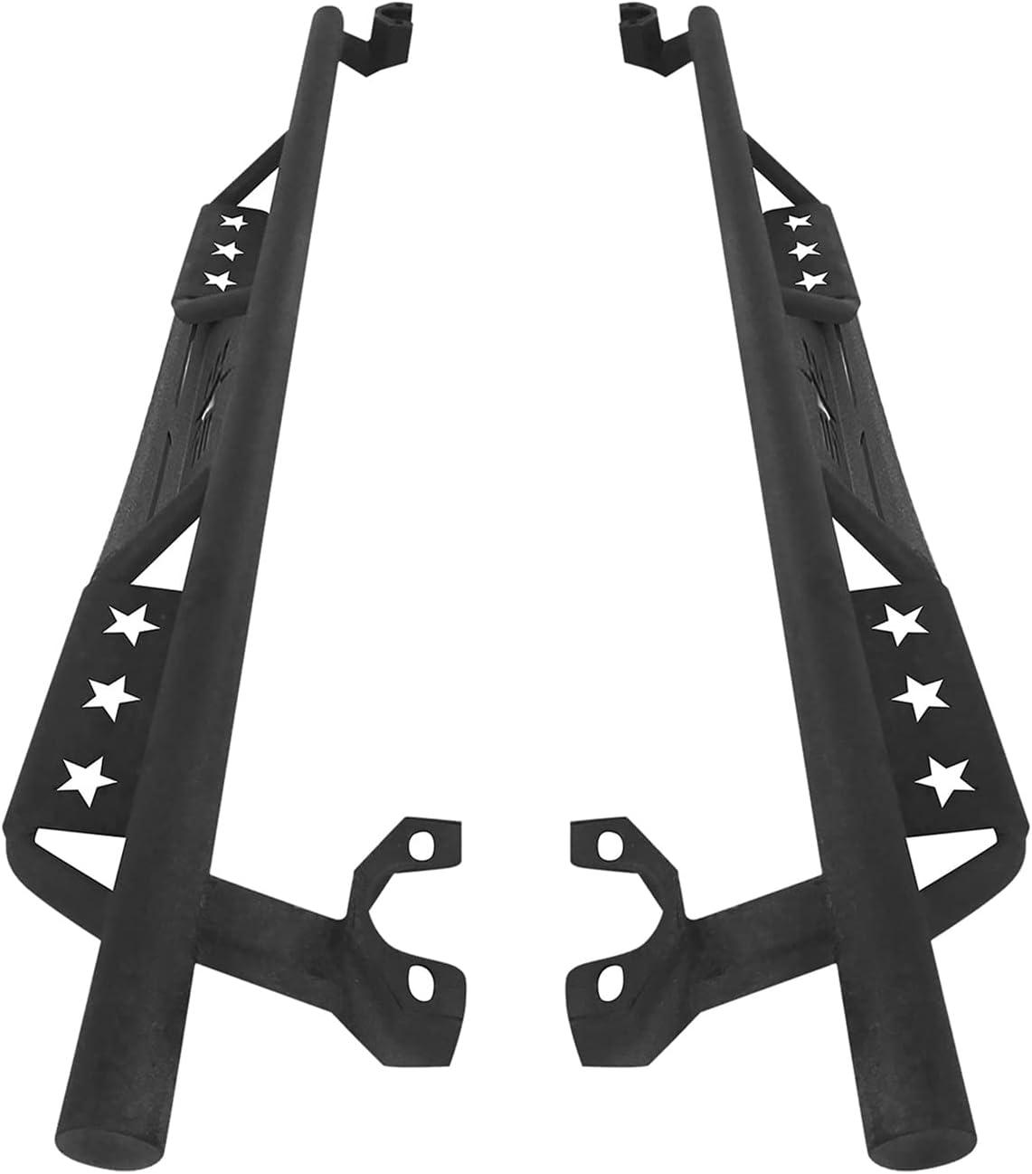 imageHooke Road Wrangler JK Running Boards 4 Door Side Steps Nerf Bars for 20072018 Jeep Wrangler JK Unlimited 4 Doors Only