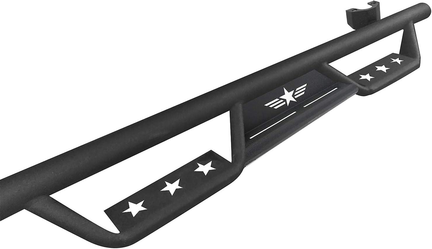 imageHooke Road Wrangler JK Running Boards 4 Door Side Steps Nerf Bars for 20072018 Jeep Wrangler JK Unlimited 4 Doors Only