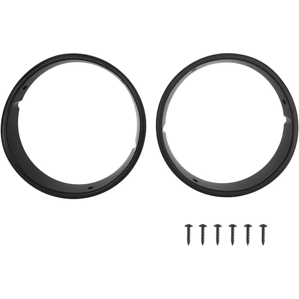 imageHooke Road Wrangler TJ Matte Black Headlight Bezels Cover Trim for 19972006 Jeep Wrangler TJ Pair