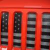 imageHooke Road Front Mesh Grill Insert for Jeep Gladiator JTJeep Wrangler JL 2018 2019 2020 2021 2022 2023 2024 2025  Faded White ampamp Black US Flag