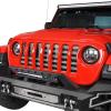 imageHooke Road Front Mesh Grill Insert for Jeep Gladiator JTJeep Wrangler JL 2018 2019 2020 2021 2022 2023 2024 2025  Faded White ampamp Black US Flag