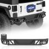 imageHooke Road JK Rear Bumper for 20072018 Jeep Wrangler JK ampamp Unlimited 2 or 4 Doors Tubular Offroad Back Bumper with Drings Hitch Receiver