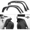 imageHooke Road for Jeep JK Flat Fender Flares Front ampamp Rear Steel Wheel Flares Liner for 20072018 Jeep Wrangler JK ampamp Unlimited  4PCS Set