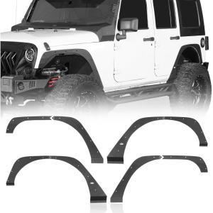 imageHooke Road JK Fender Flare Delete Removal Kit for 20072018 Jeep Wrangler JK ampamp JKU Unlimited 2 or 4 Doors Front and Rear Wheel Liner Trim Gap Cover Steel  4PCS