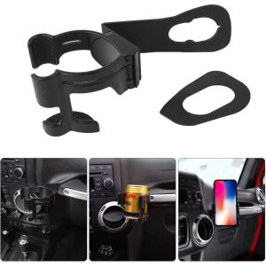 imageHooke Road MultiFunction Drink Cup Phone Holder Bolton Stand Bracket Organizer for 20112018 Jeep Wrangler JK Rubicon Sahara Sport 24 Doors