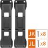 imageHooke Road Wrangler Door Hinge Steps Aluminum Folding Foot Peg Doorstep Rooftop Access Pedal Hook for 20072025 Jeep Wrangler JK JL 24Door ampamp Gladiator JT  2 PCs