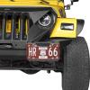imageHooke Road Shackle D Ring License Plate Mount Bracket Relocation Holder wWhite LED Light for 19552025 Jeep Wrangler CJ YJ TJ JK JL Gladiator JT