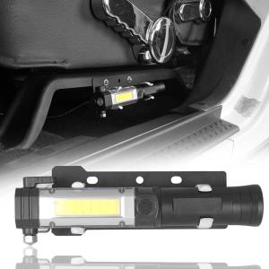 imageHooke Road JK Wrangler Front Seat Flashlight Holder wFlashlight Batteries Not Included for 20112018 Jeep JK Wrangler ampamp Unlimited Sport Sahara Rubicon
