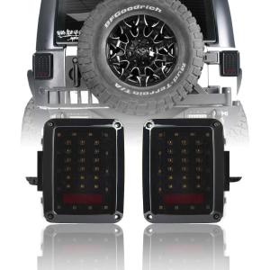 imageHooke Road Wrangler Tail Light Replacement Assembly Smoked Lens wBrake Light ampamp Turn Signal for Jeep Wrangler JK ampamp Wrangler Unlimited 20072018