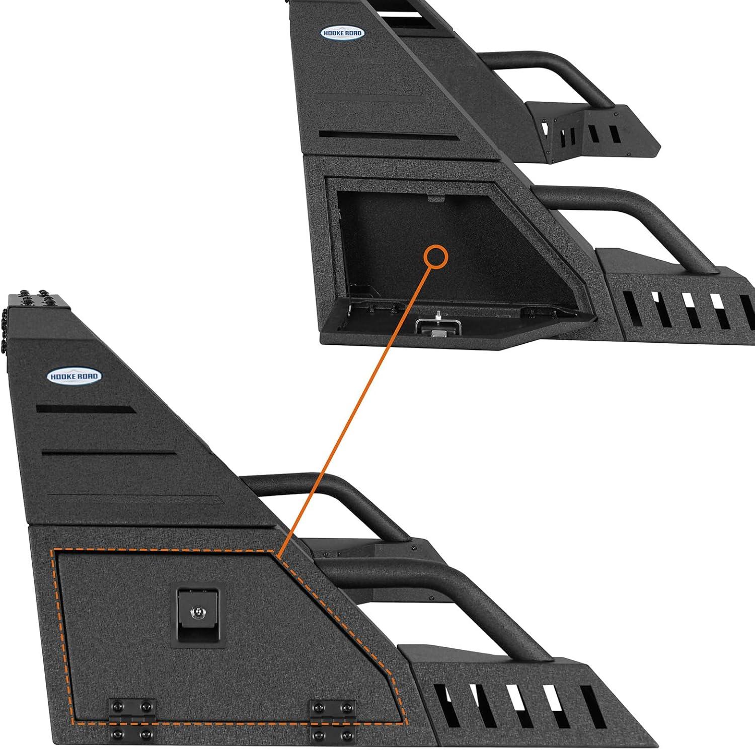 imageHooke Road MidSize Truck Sport Roll Bar Adjustable Chase Rack Universal for Toyota Tacoma Chevrolet Colorado Ford Ranger GMC Canyon