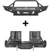 imageHooke Road 0511 Tacoma Steel Full Width Front Bumper  Rear Bumper wDual Swing Arms amp Tire Carrier Compatible with Toyota Tacoma 20052011 Pickup Truck