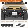 imageHooke Road 4th Gen 4Runner Front Bumper wBull Bar for 20032009 Toyota 4Runner Offroad Bumper with Winch Plate Includes Dring Mounts amp 4 LED Lights Black Steel