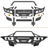 imageHooke Road 4th Gen 4Runner Front Bumper wBull Bar for 20032009 Toyota 4Runner Offroad Bumper with Winch Plate Includes Dring Mounts amp 4 LED Lights Black Steel