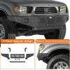 imageHooke Road 9504 Tacoma Front Bumper for 19952004 Toyota Tacoma 1st Gen Pickup Full Width OffRoad Steel Bumper Guard with Skid Plate Dring Mounts amp LED Lights
