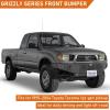 imageHooke Road 9504 Tacoma Front Bumper for 19952004 Toyota Tacoma 1st Gen Pickup Full Width OffRoad Steel Bumper Guard with Skid Plate Dring Mounts amp LED Lights
