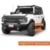 imageHooke Road Discovery Front Bumper for Ford Bronco 20212026 24 Doors Exclude Bronco Sport amp Raptor Offroad Bumper with Winch Plate Drings Bull Bar