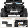 imageHooke Road JL Gladiator Stubby Front Bumper wStinger Bull Bar for 20182026 Jeep Wrangler JL amp Gladiator JT 24 Doors Heavy Duty Steel Bumper with LED Lights amp Winch Plate
