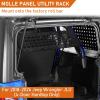 imageHooke Road JL Overhead MOLLE Panel Roll Bar Storage Rack for 20182026 Jeep Wrangler JLU 4Door Hardtop Rear Trunk Cargo Organizer