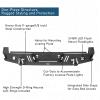 imageHooke Road Tacoma Front Bumper  Rear Bumper Kit Compatible with 20052011 Toyota Tacoma 2nd Gen Offroad Steel Replacement Bumper with Winch Plate LED Lights amp Skid Plate