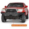 imageHooke Road Tacoma Front Bumper Compatible with 20052011 Toyota Tacoma 2nd Gen Pickup Truck Full Width Steel Offroad Bumper wWinch Plate Skid Plate amp Drings