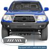 imageHooke Road Tacoma Front Bumper for Toyota Tacoma 2nd Gen 20052011 Pickup Truck Full Width Offroad Steel Bumper wSkid Plate amp LED Lights