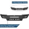 imageHooke Road Tacoma Front Bumper for Toyota Tacoma 2nd Gen 20052011 Pickup Truck Full Width Offroad Steel Bumper wSkid Plate amp LED Lights