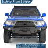 imageHooke Road Tacoma Front Winch Bumper Full Width Offroad Bumper for Toyota Tacoma 2005 2006 2007 2008 2009 2010 2011 Pickup Trucks wSkid Plate amp License Plate Mount