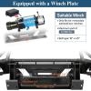 imageHooke Road Tacoma Front and Rear Bumper Set for 20052011 Toyota Tacoma 2nd Gen Pickup Truck Rock Crawler Offroad Bumpers with Winch Plate Skid Plate Recovery Mounts amp LED Lights