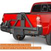 imageHooke Road Tacoma Full Width Front Winch Bumper amp Rear Bumper wTire Carrier Compatible with Toyota Tacoma 20052011 2nd Gen Pickup Truck