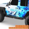 imageHooke Road Wrangler JL Side Step Nerf Bars 2Stair Running Boards for 20182026 Jeep Wrangler JL 4 Doors Only 73 Drop Down Steps Body Armor Guard Rock Slider Rails