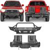 imageHooke Road 0511 Tacoma Steel Full Width Front Bumper  Rear Bumper wDual Swing Arms amp Tire Carrier Compatible with Toyota Tacoma 20052011 Pickup Truck