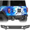 imageHooke Road Bronco Tubular Rear Bumper for 20212026 Ford BroncoNot for Raptor  Heavy Duty Steel Back Bumper with LED Lights Sensor Holes Drings