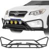imageHooke Road Crosstrek Tubular Front Bumper Bull Bar Rally Light Bar for 20132017 Subaru XV Crosstrek Sturdy Steel Bumper with 4 Light Mounting Tabs  NoDrill Installation