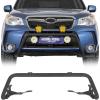 imageHooke Road Forester Rally Light Bar Front Bumper Guard for Subaru Forester 2014 2015 2016 2017 2018 4 Light Tabs Nugde Bull Bar  No Drill Installation