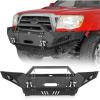 imageHooke Road Tacoma Front Bumper Compatible with 20052011 Toyota Tacoma 2nd Gen Pickup Truck Full Width Steel Offroad Bumper wWinch Plate Skid Plate amp Drings