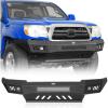 imageHooke Road Tacoma Front Bumper for Toyota Tacoma 2nd Gen 20052011 Pickup Truck Full Width Offroad Steel Bumper wSkid Plate amp LED Lights