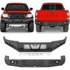 imageHooke Road Tacoma Front and Rear Bumper Set for 20052011 Toyota Tacoma 2nd Gen Pickup Solid Steel Offroad Bumpers with Skid Plate LED Lights Dring Mounts