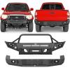 imageHooke Road Tacoma Front and Rear Bumper Set for 20052011 Toyota Tacoma 2nd Gen Pickup Truck Rock Crawler Offroad Bumpers with Winch Plate Skid Plate Recovery Mounts amp LED Lights