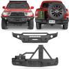 imageHooke Road Tacoma Full Width Front Winch Bumper amp Rear Bumper wTire Carrier Compatible with Toyota Tacoma 20052011 2nd Gen Pickup Truck