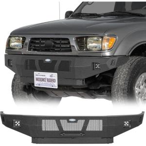 imageHooke Road 9504 Tacoma Front Bumper for 19952004 Toyota Tacoma 1st Gen Pickup Full Width OffRoad Steel Bumper Guard with Skid Plate Dring Mounts amp LED Lights