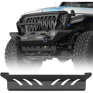 imageHooke Road Steel Skid Plate Front Bumper Cover for 20182026 Jeep Wrangler JL amp Gladiator JT Offroad Lower Body Armor Guard Only Compatible with Hooke Road Different Trail Front Bumper