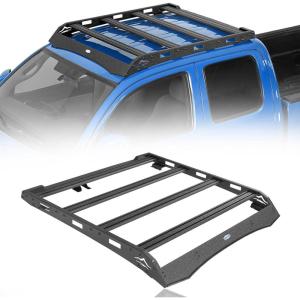 imageHooke Road Tacoma Roof Rack Aluminum Cross Bars Cargo Basket Carrier Compatible with Toyota Access Cab Tacoma 20052023 Pickup Truck