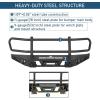imageHooke Road 1623 Tacoma Front Bumper Brush Grille Guard Push Bull Bar for 20162023 Toyota Tacoma 3rd Gen HeavyDuty Steel Offroad Bumper  12000lb WinchReady OffRoad Protection