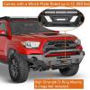 imageHooke Road 2023 Tacoma Front Winch Bumper for 20162023 Toyota Tacoma Pickup Truck Offroad Steel Bumper wDring Mounts amp Skid Plate