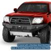 imageHooke Road 2nd Gen Tacoma Full Width Front Bumper wSkid Plate amp License Plate Mount Compatible with 20052011 Toyota Tacoma Pickup Truck Grizzly Series Steel Bumper