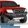 imageHooke Road 2nd Gen Tacoma Full Width Front Bumper wSkid Plate amp License Plate Mount Compatible with 20052011 Toyota Tacoma Pickup Truck Grizzly Series Steel Bumper